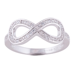 Infinity Ring with Clear Cubic Zirconias Infinity Ring with Clear Cubic Zirconias